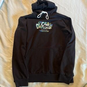 Star Wars Episode IV A New Hope Pullover Black Hoodie Mens Small A Long Time Ago